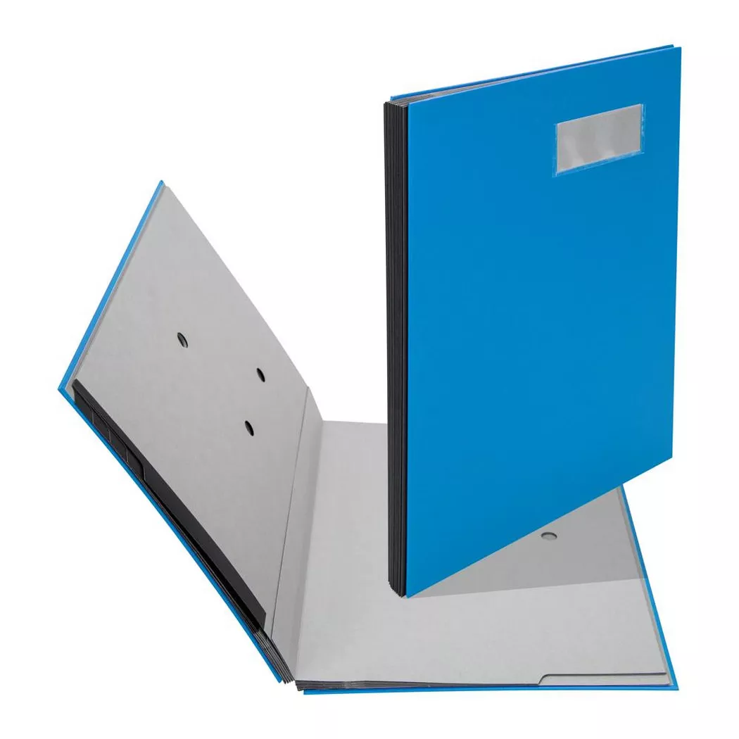 Biella – Unterschriftenmappe A4 10-teilig, 34cm, Blau