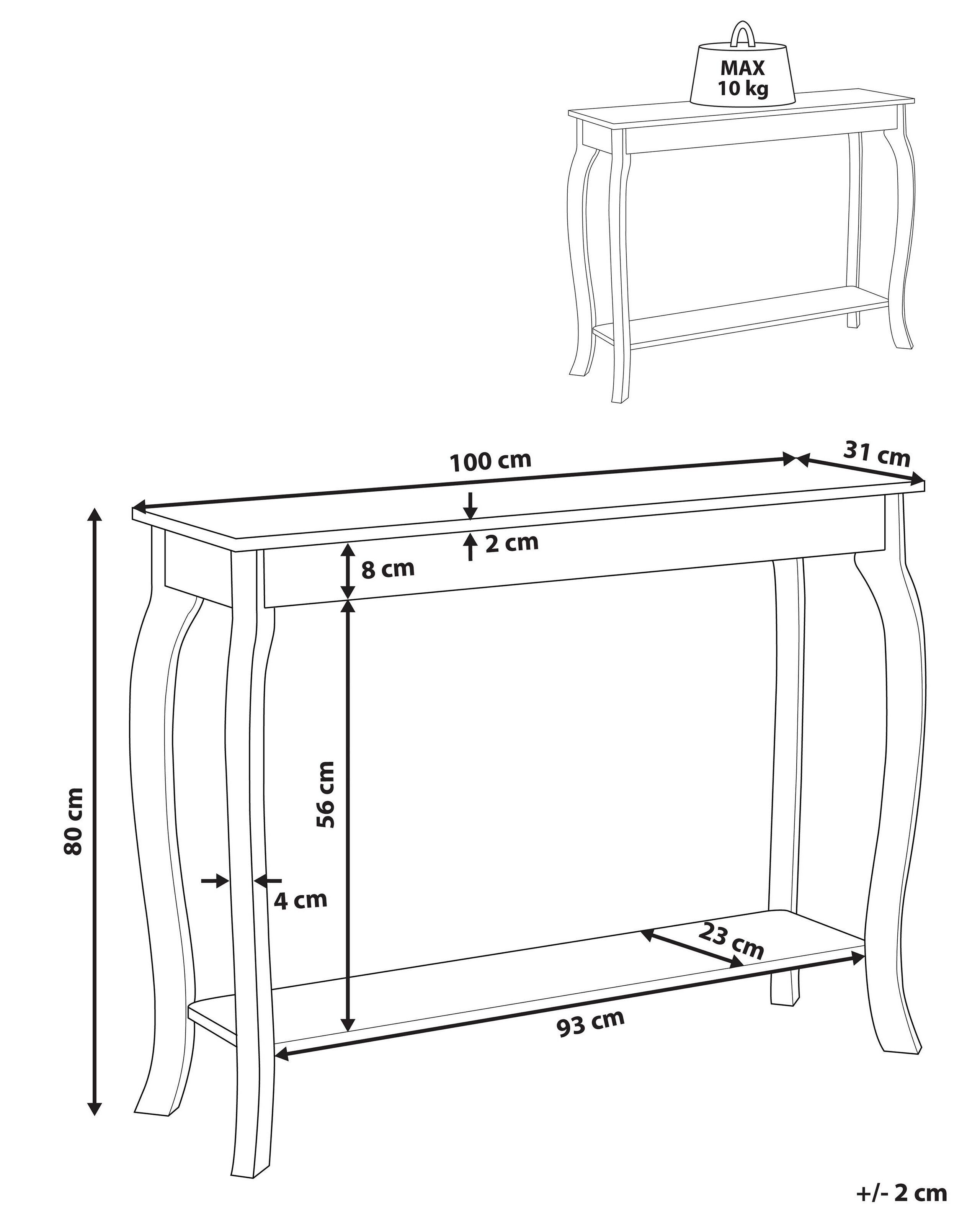 Beliani Console en MDF Traditionnel HARTFORD  