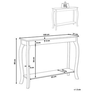 Beliani Console en MDF Traditionnel HARTFORD  