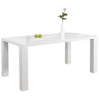 mutoni Table à manger 160x90x76cm blanc  