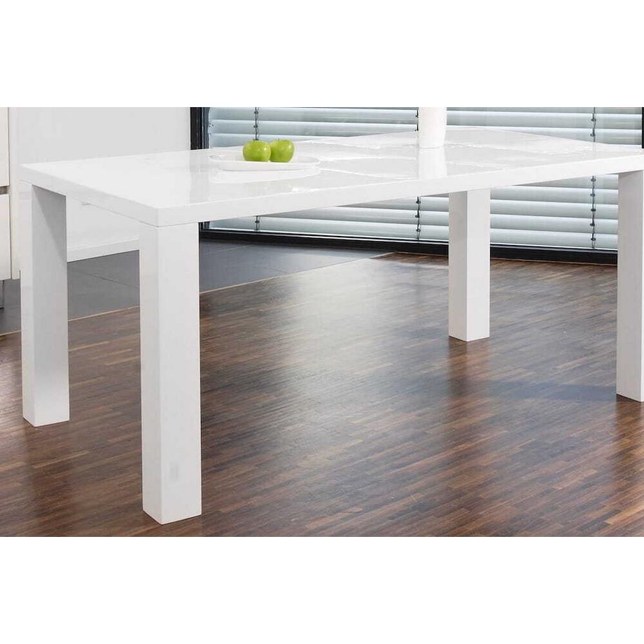 mutoni Table de salle à manger 160x90x76cm blanc  