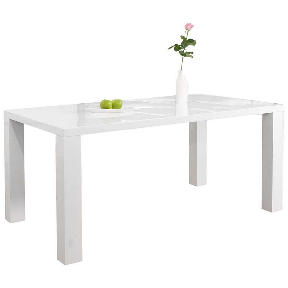 mutoni Table de salle à manger 160x90x76cm blanc  