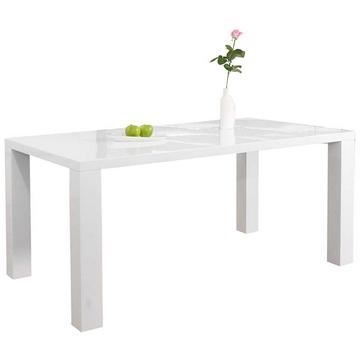 Table de salle à manger 160x90x76cm blanc