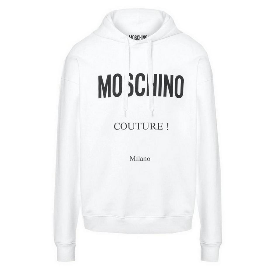 MOSCHINO Couture Milano Logo Print Kapuzenpullover  