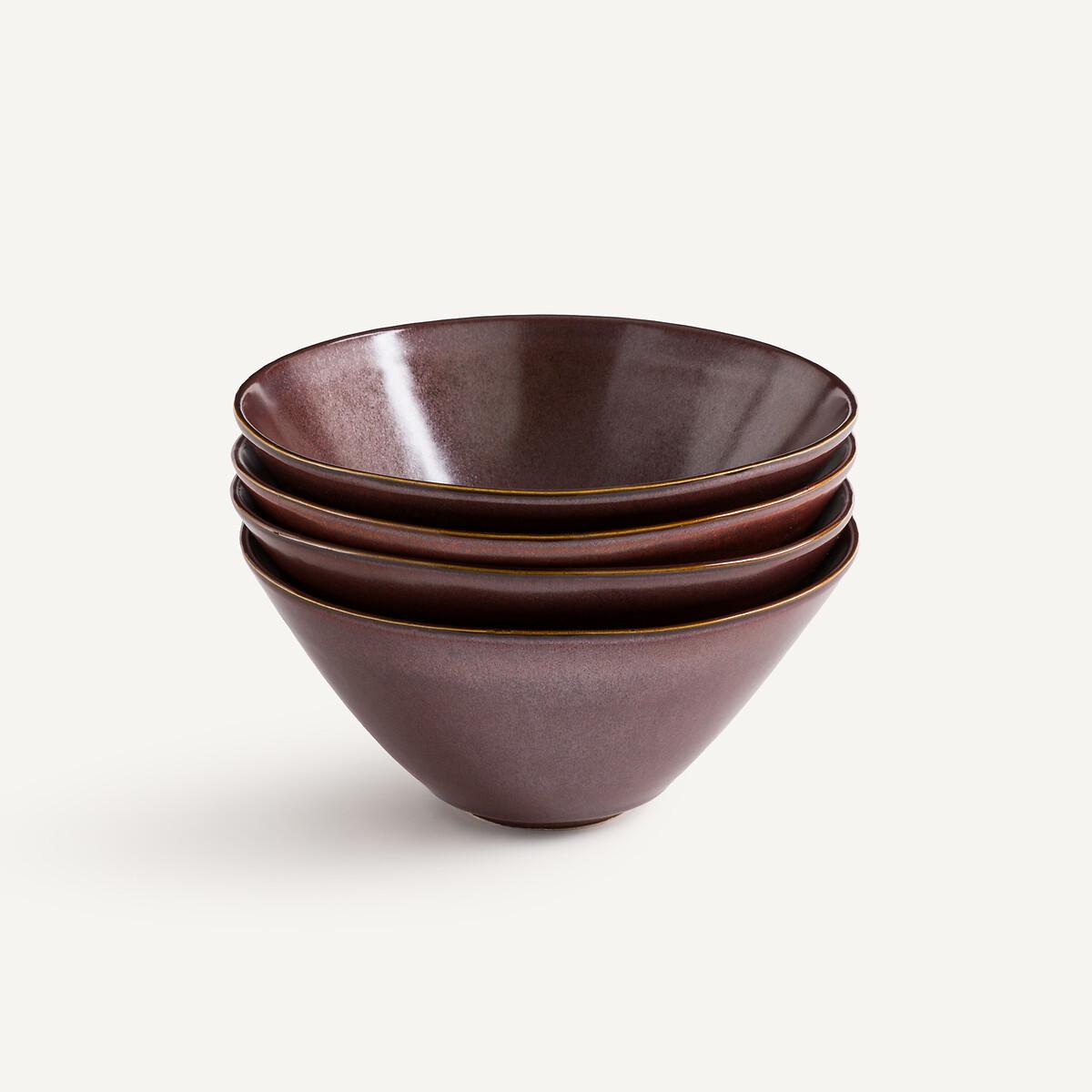 AM.PM Set aus 4 tiefen Tellern aus glasiertem Steinzeug  