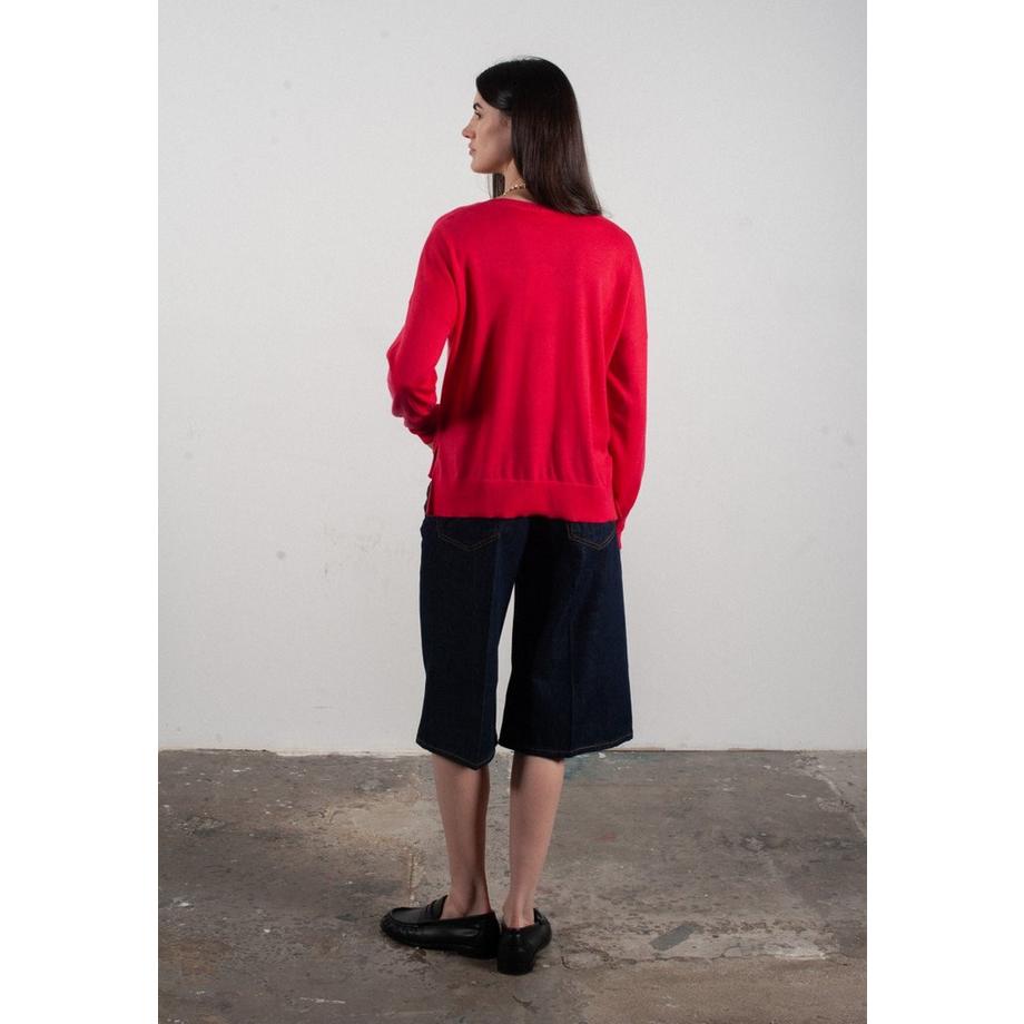 Studio Cashmere8 Oversize V-Ausschnitt Pullover  