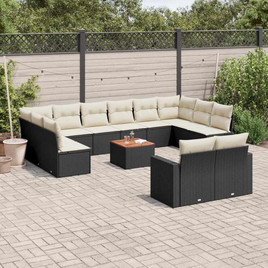 VidaXL Ensemble de canapés de jardin rotin synthétique  