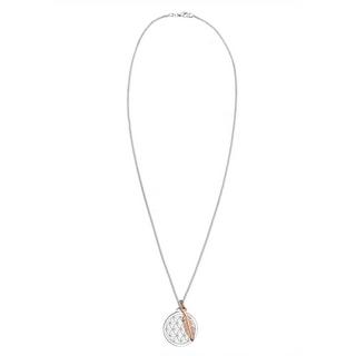 Elli  Collier Femmes Fleur De Vie Pendentif Plume Bicolore 