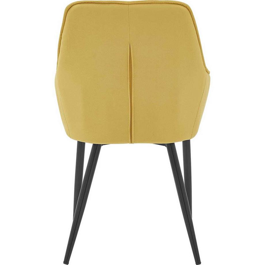 mutoni Chaise avec accoudoirs Vivanto lin jaune  