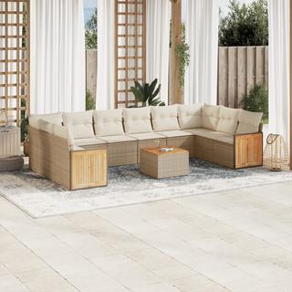 VidaXL set divano da giardino Polirattan  