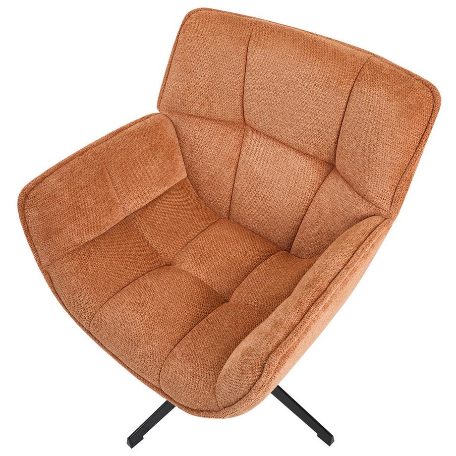 Beliani Fauteuil pivotant en Tissu  AUMA  