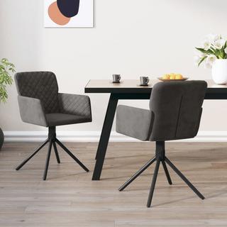 VidaXL Chaise de salle à manger pivotante velours  