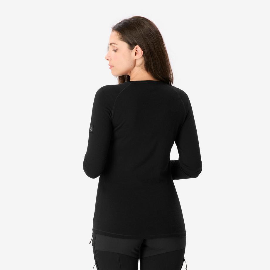 SIMOND  T-Shirt aus 100% Merinowolle mit langen Ärmeln, Frau, 100% Merino, 