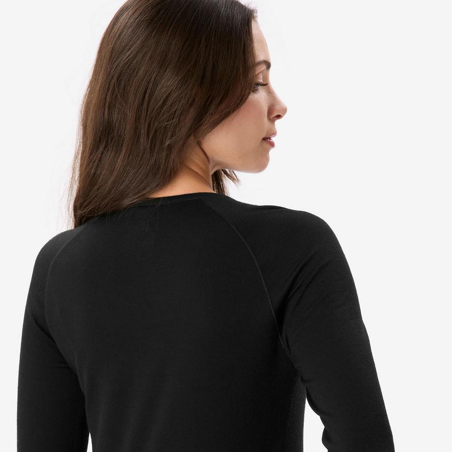 SIMOND  T-Shirt aus 100% Merinowolle mit langen Ärmeln, Frau, 100% Merino, 