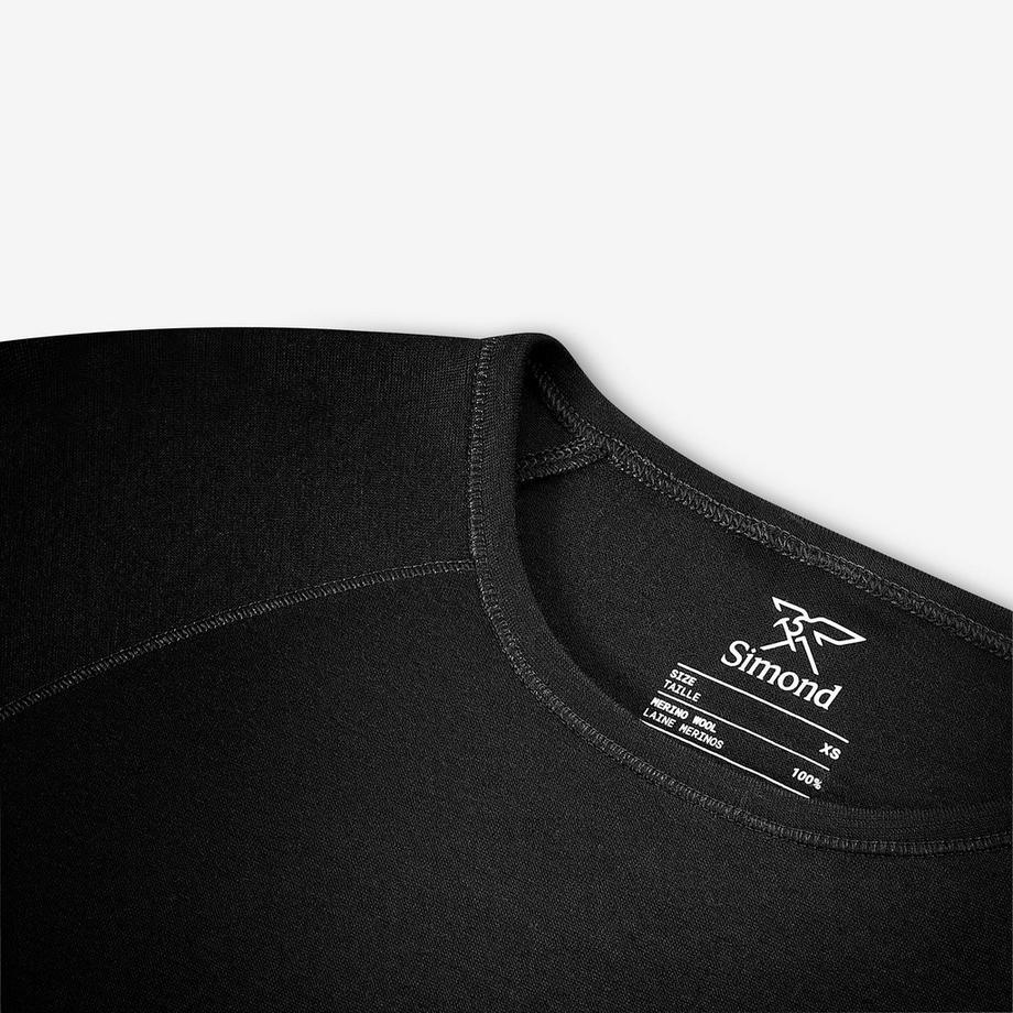 SIMOND  T-Shirt aus 100% Merinowolle mit langen Ärmeln, Frau, 100% Merino, 