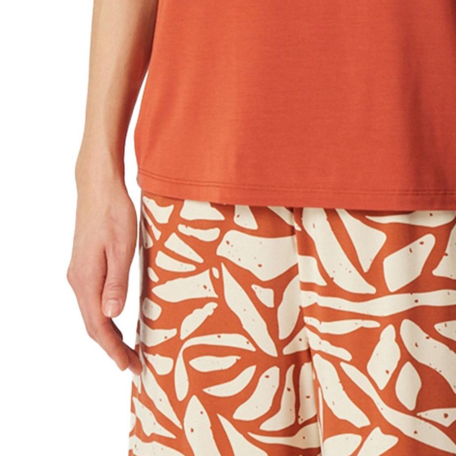 Schiesser Selected Premium Pyjama avec T-shirt manches courtes et pantalon 3/4  