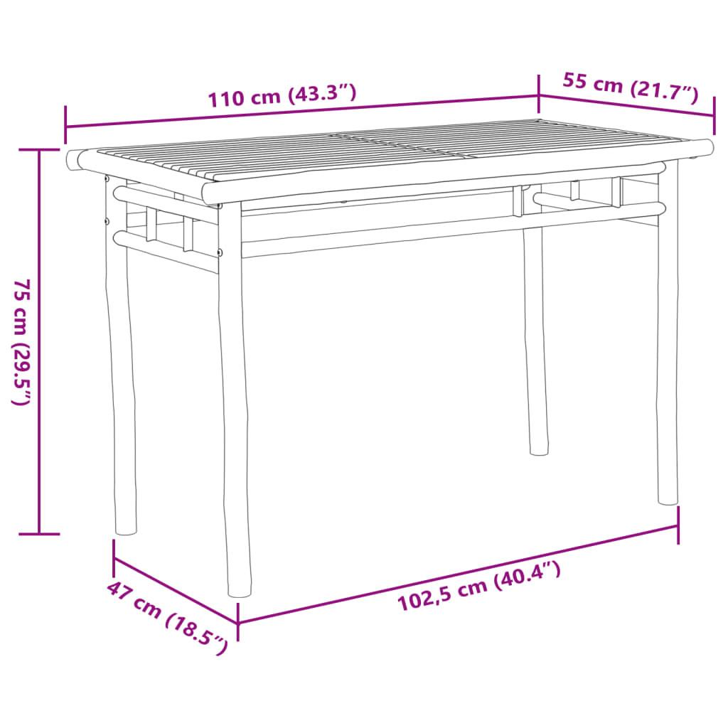 VidaXL Table à manger bambou  