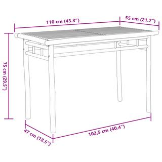 VidaXL Table à manger bambou  