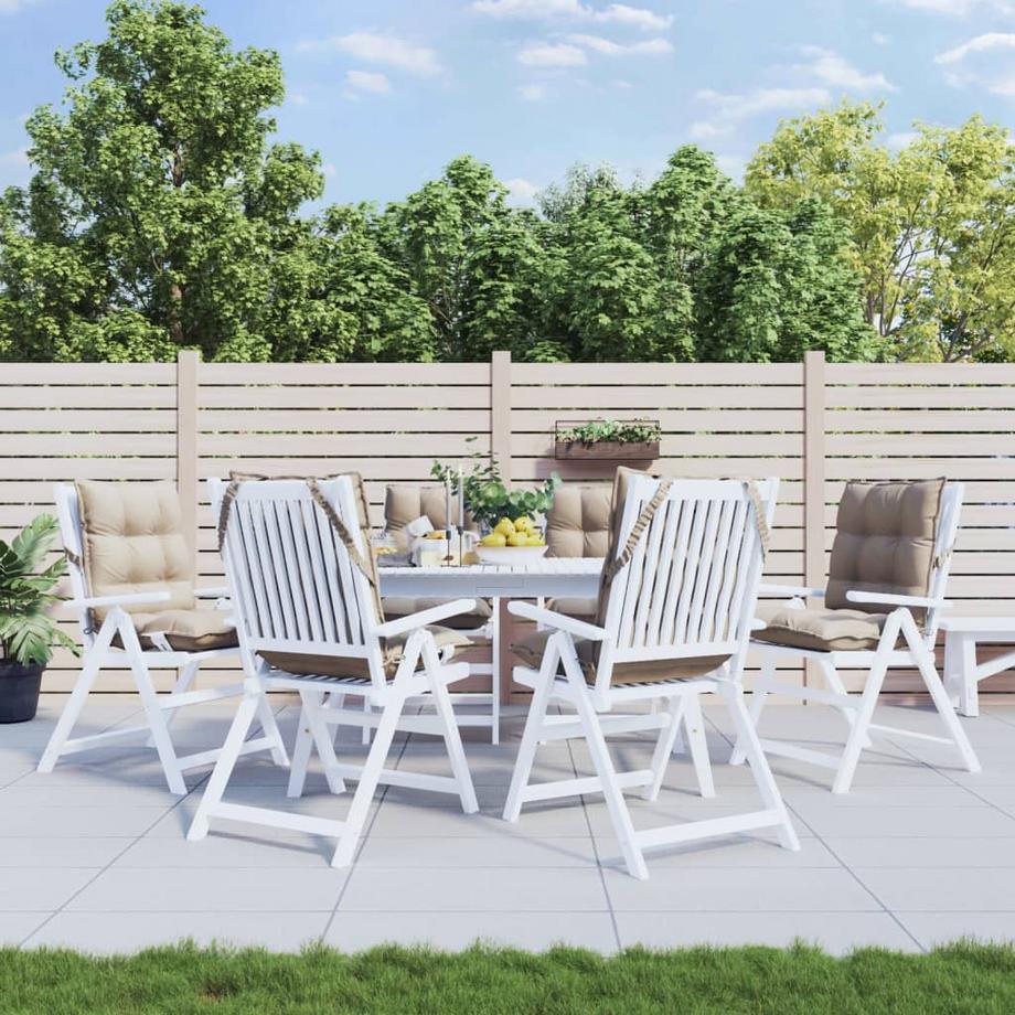 VidaXL Gartenstuhlauflage für niedriglehner gewebe  