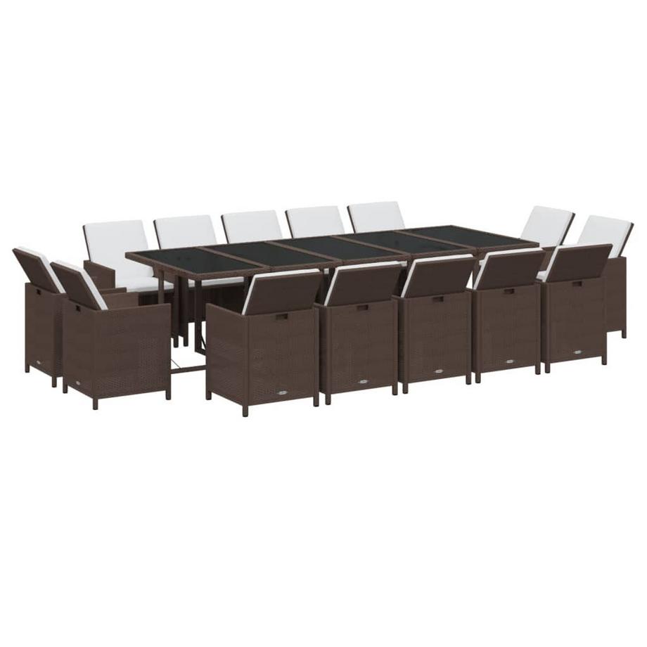 VidaXL Ensemble à dîner de jardin rotin synthétique  