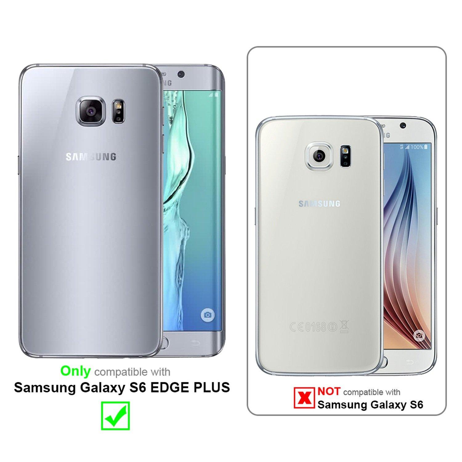 Cadorabo  Housse compatible avec Samsung Galaxy S6 EDGE PLUS - Coque de protection avec fermeture magnétique, fonction de support et 2 fenêtres de visualisation 