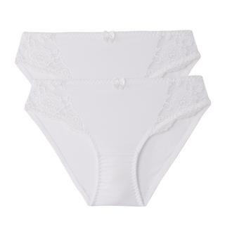 La Redoute Collections  Lot de 2 slips en dentelle et microfibre Anthea 