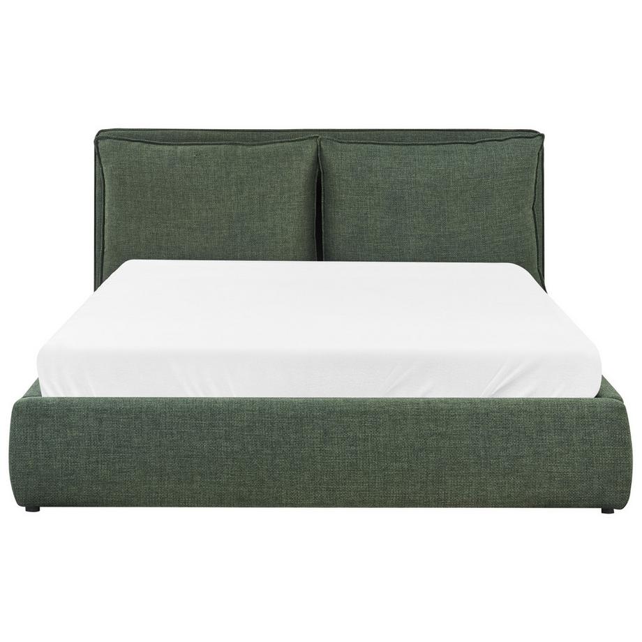 Beliani Letto contenitore en Tessuto  BAJONNA  