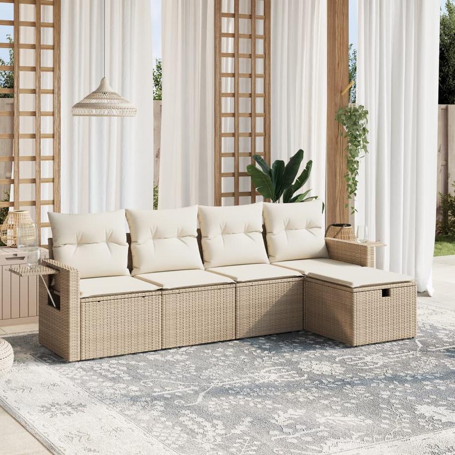 VidaXL set divano da giardino Polirattan  