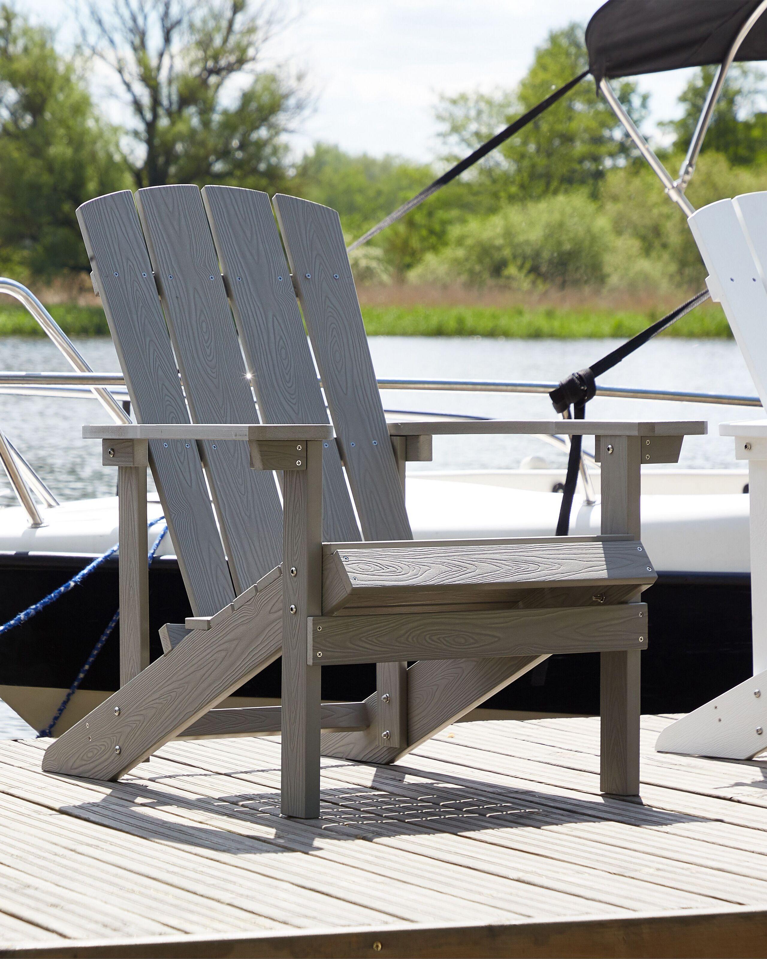 Beliani Chaise de jardin en Bois synthétique Rétro ADIRONDACK  