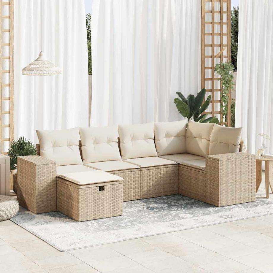 VidaXL Ensemble de canapés de jardin rotin synthétique  