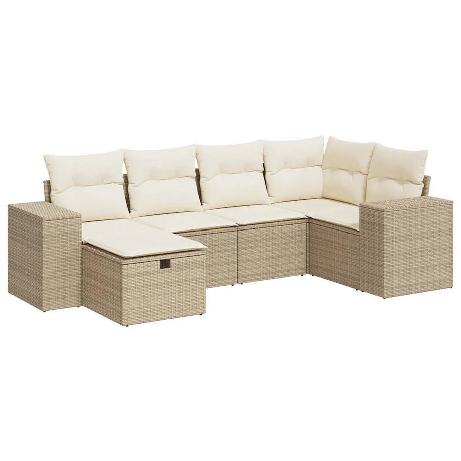 set di divani da giardino Polirattan