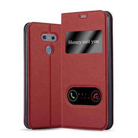 Cadorabo  Housse compatible avec LG G6 - Coque de protection avec fermeture magnétique, fonction de support et 2 fenêtres de visualisation 