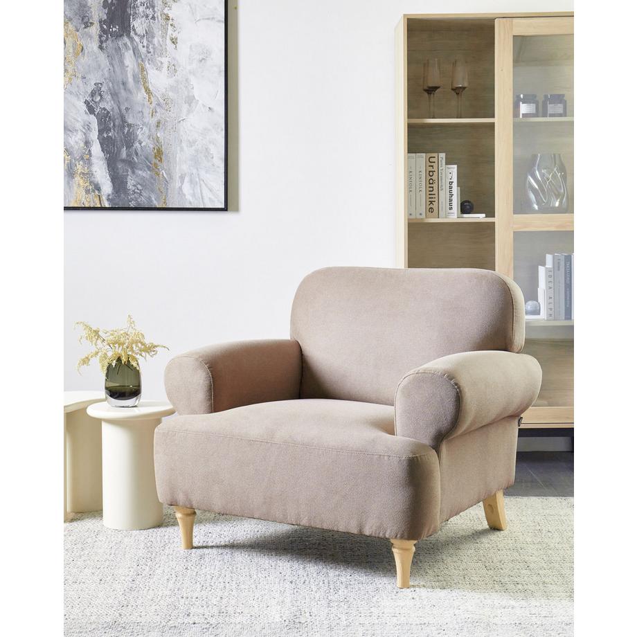 Beliani Fauteuil en Tissu Minimaliste KIBERG  