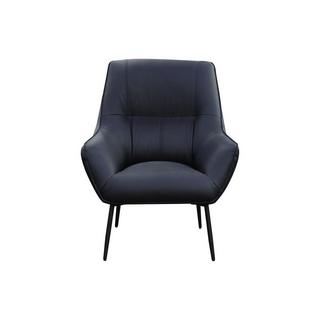 Vente-unique Fauteuil en cuir noir STABIA  