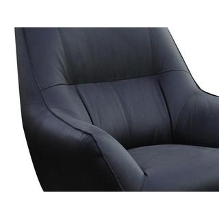 Vente-unique Fauteuil en cuir noir STABIA  