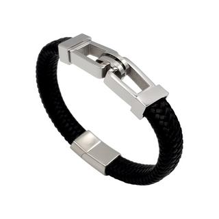 HEBE JEWELS  Elegante bracciale in pelle e acciaio inox 