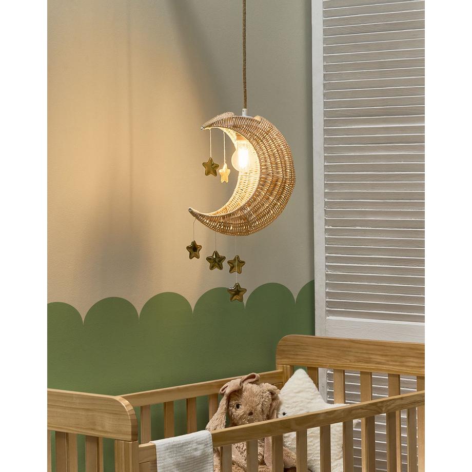 Beliani Lampe suspension en Rotin  ORCHON  