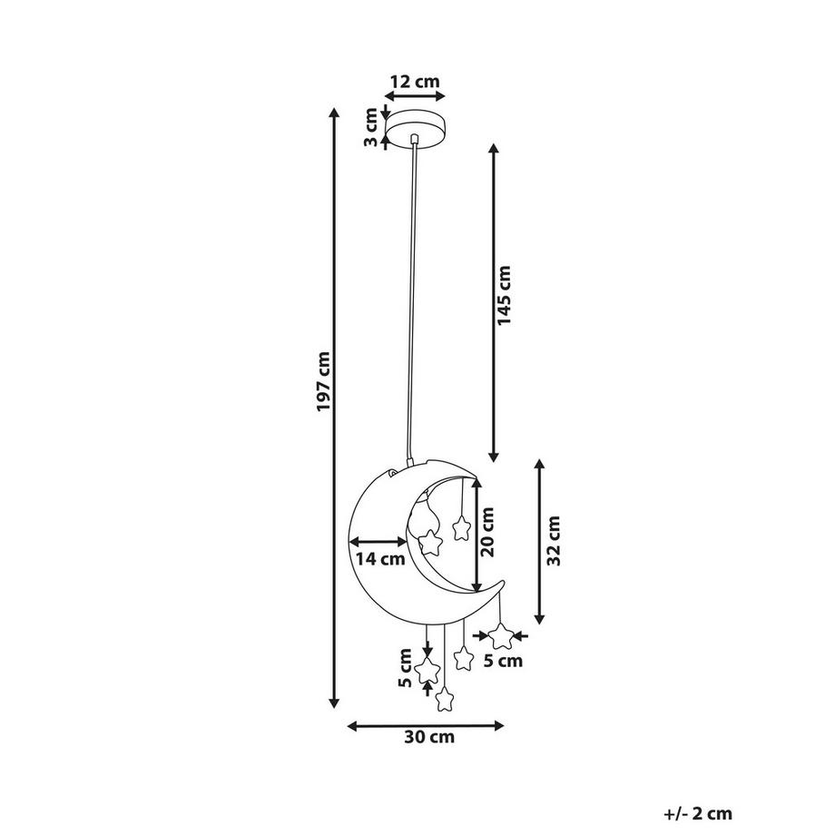 Beliani Lampe suspension en Rotin  ORCHON  