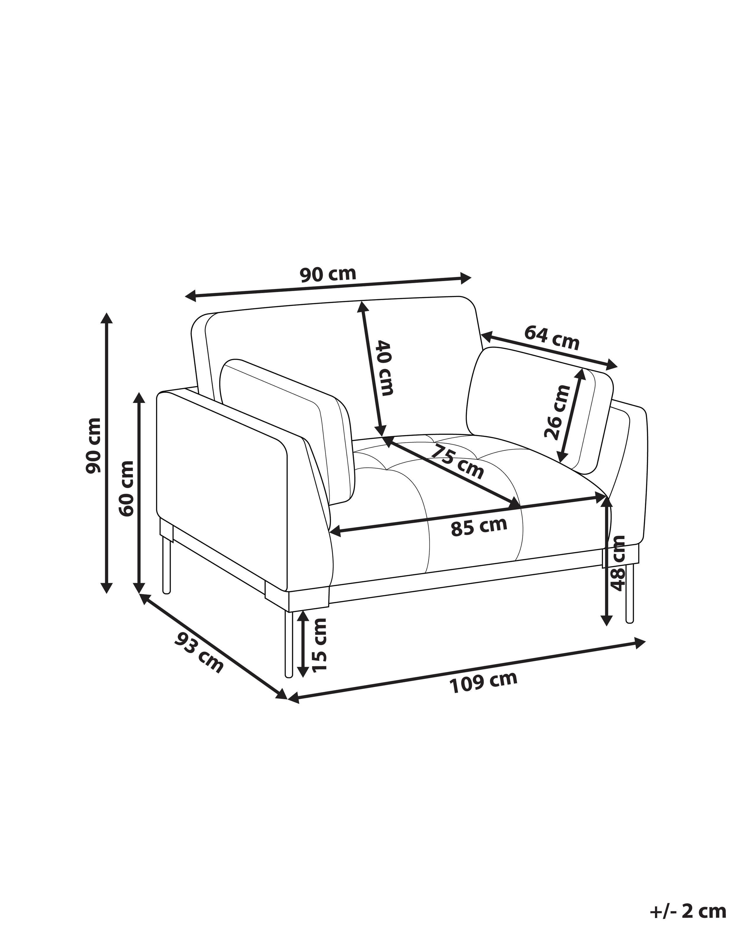 Beliani Fauteuil en Polyester Moderne SKAVEN  