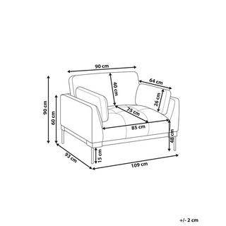 Beliani Fauteuil en Polyester Moderne SKAVEN  