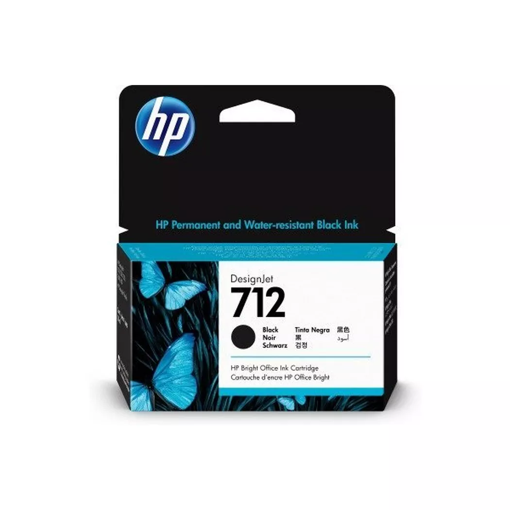 Hewlett-Packard – HP Tintenpatrone 712 black 3ED70A DesignJet 38ml, Schwarz, One Size