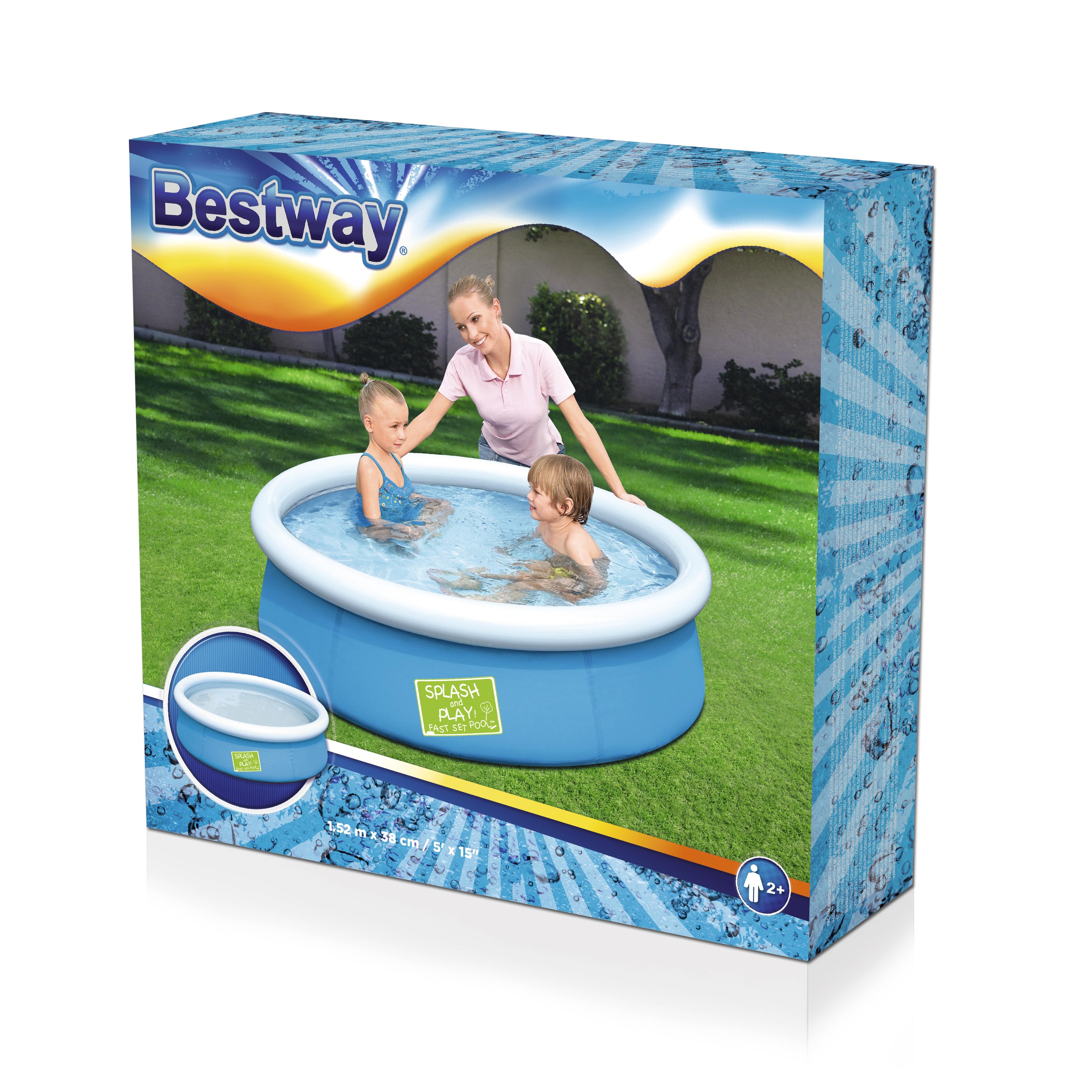 Bestway  Bestway Fast Set 57241 Aufstellpool Aufblasbarer Pool 477 l Blau, Gr�n, Orange 