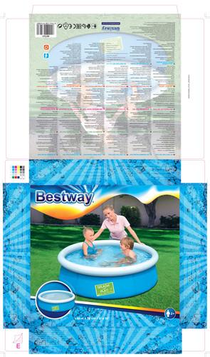 Bestway  Bestway Fast Set 57241 Aufstellpool Aufblasbarer Pool 477 l Blau, Gr�n, Orange 