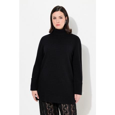 Ulla Popken Pull long Col roulé larges Bords-côtes  