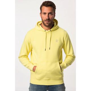 JP1880  Sweat-shirt à capuche. Poche kangourou et imprimé poitrine vert citron 