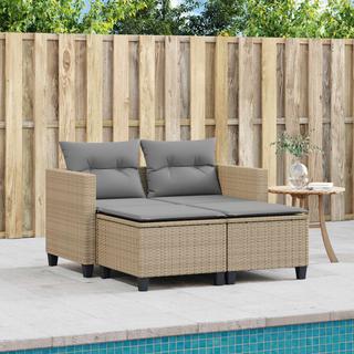 VidaXL Canapé de jardin rotin synthétique  