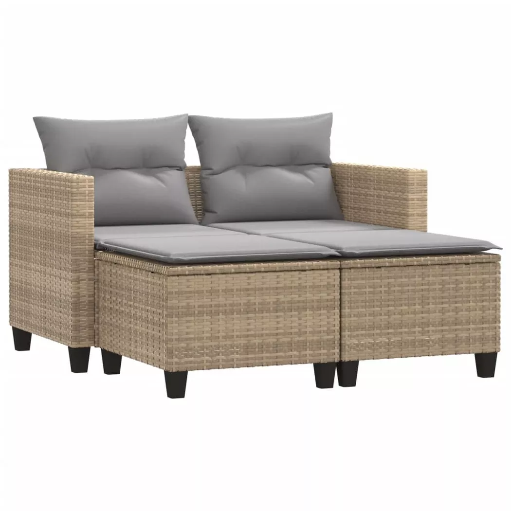 VidaXL - divano da giardino Polirattan, One Size, Beige