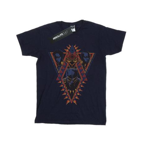 MARVEL  Tshirt BLACK PANTHER TRIBAL HEADS 