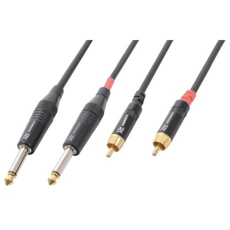 PD-Connex  PD-Connex CX74-6 Audio-Kabel 6 m 2 x 6.35mm 2 x RCA Schwarz 