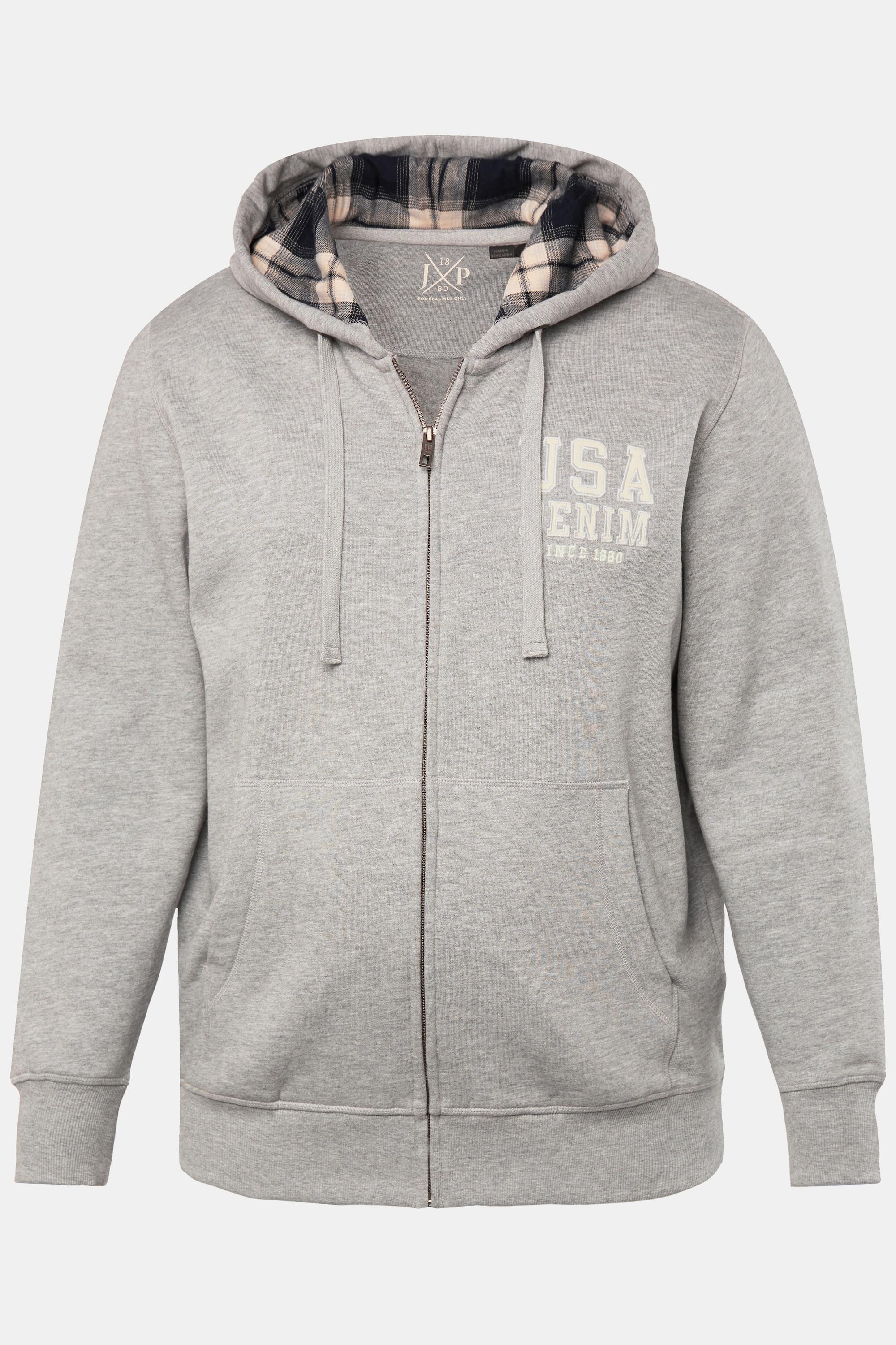 JP1880  Hoodiejacke, Sweat, Kapuze 